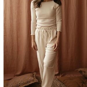 Evelin’s Cream Women's Loungewear with Kimono - size M